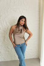 HALTER TOP BEIGE