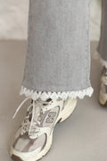 GREY LACE JEANS