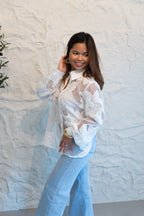 FLORA LACE BLOUSE WHITE