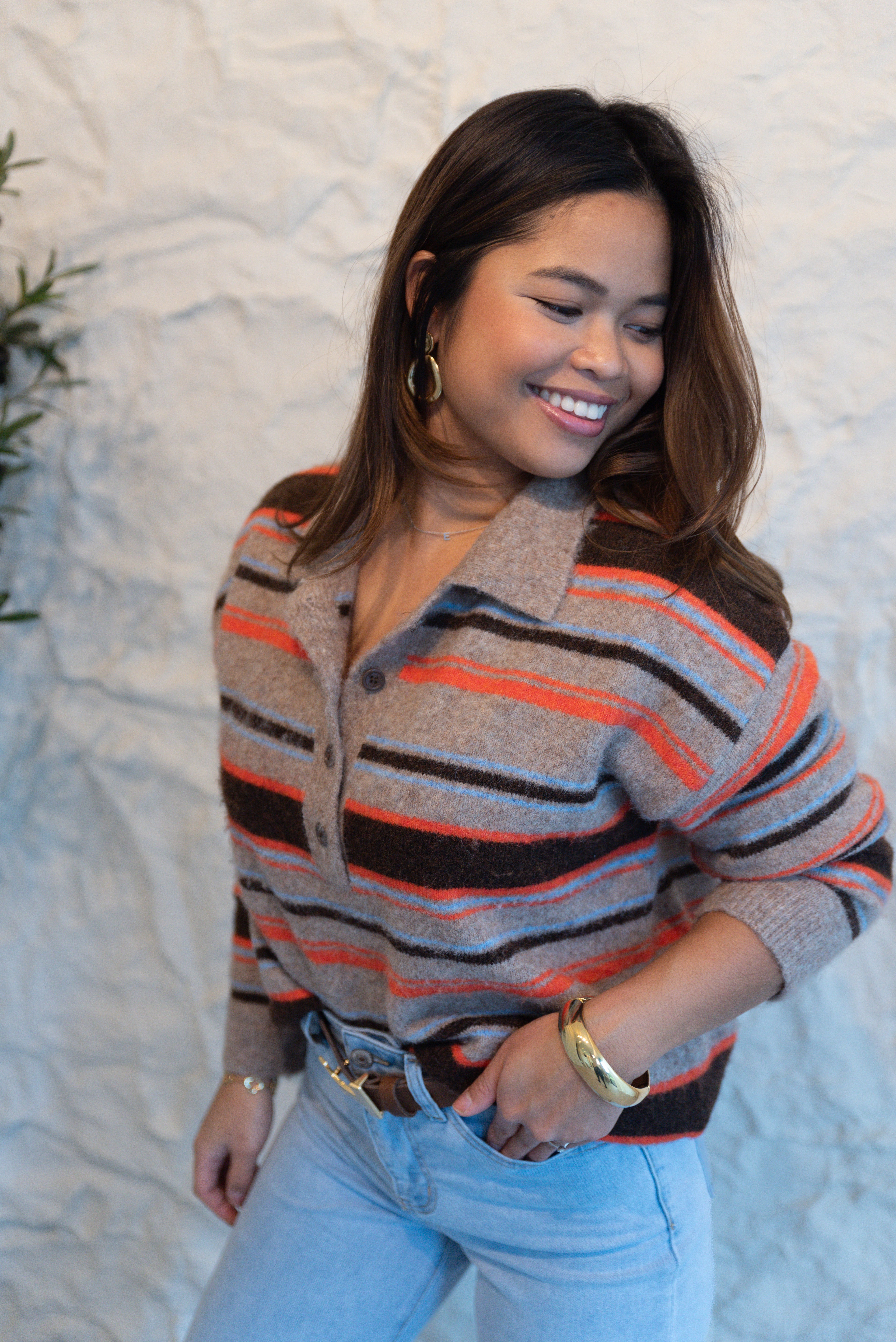 FELINE STRIPED SWEATER