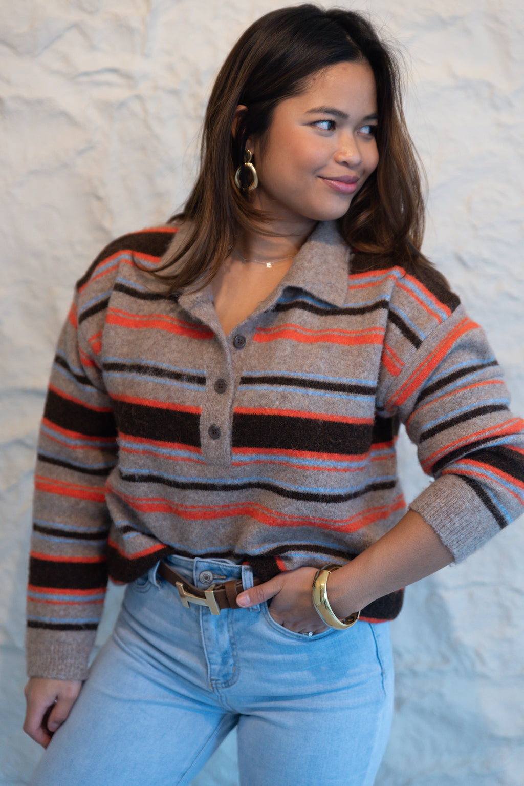 FELINE STRIPED SWEATER