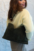 NINA KHAKI SUEDE BAG