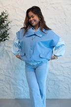 ELINE BLUE SLEEVLESS JACKET