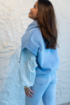 ELINE BLUE SLEEVLESS JACKET