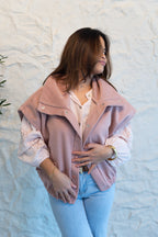 ELINE PINK SLEEVELESS JACKET
