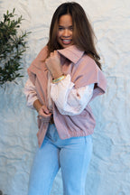 ELINE PINK SLEEVELESS JACKET