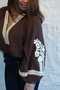 LISI BROWN BLOUSE