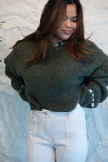 STITCHED KNIT SWEATER