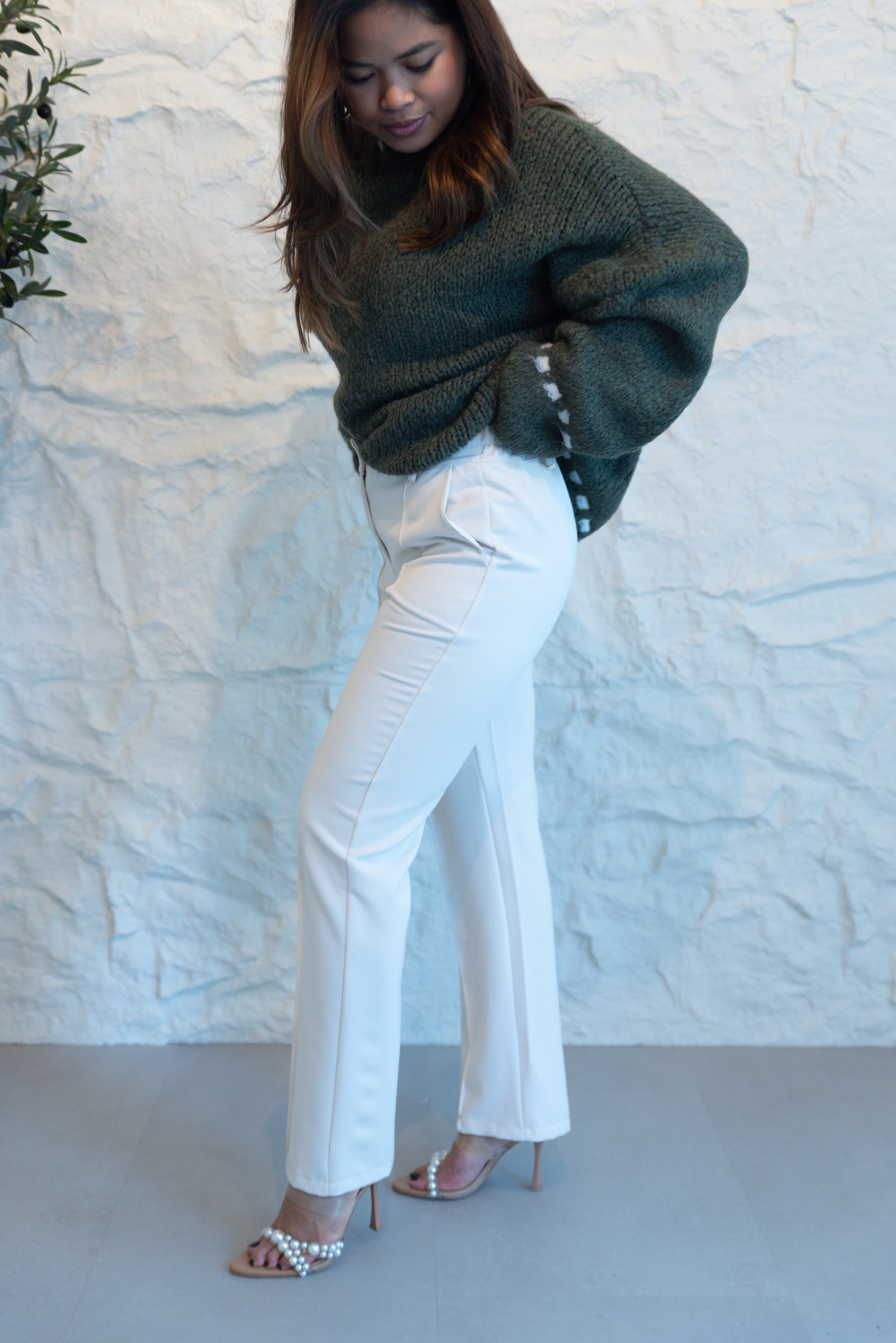 VANESSA CREME TROUSER