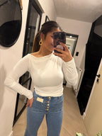 ASYMMETRISCH GEDRAPEERD SHIRT