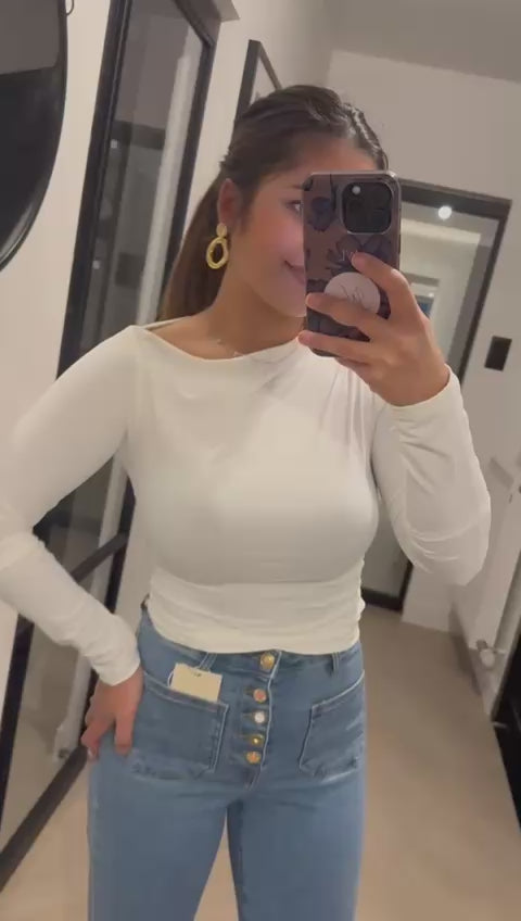 ASYMMETRISCH GEDRAPEERD SHIRT